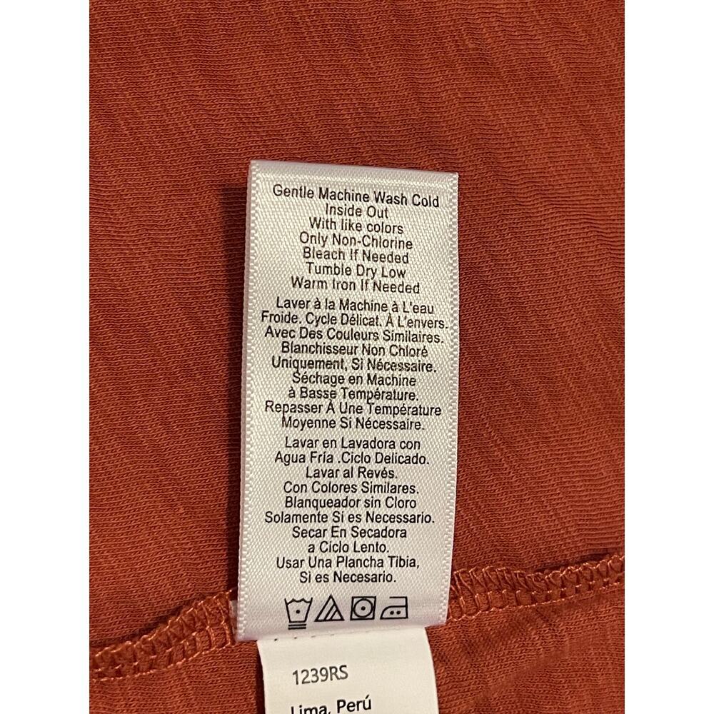 Nation Ltd  Puff Sleeve Crewneck Tee size S Red Clay - Picture 8 of 8